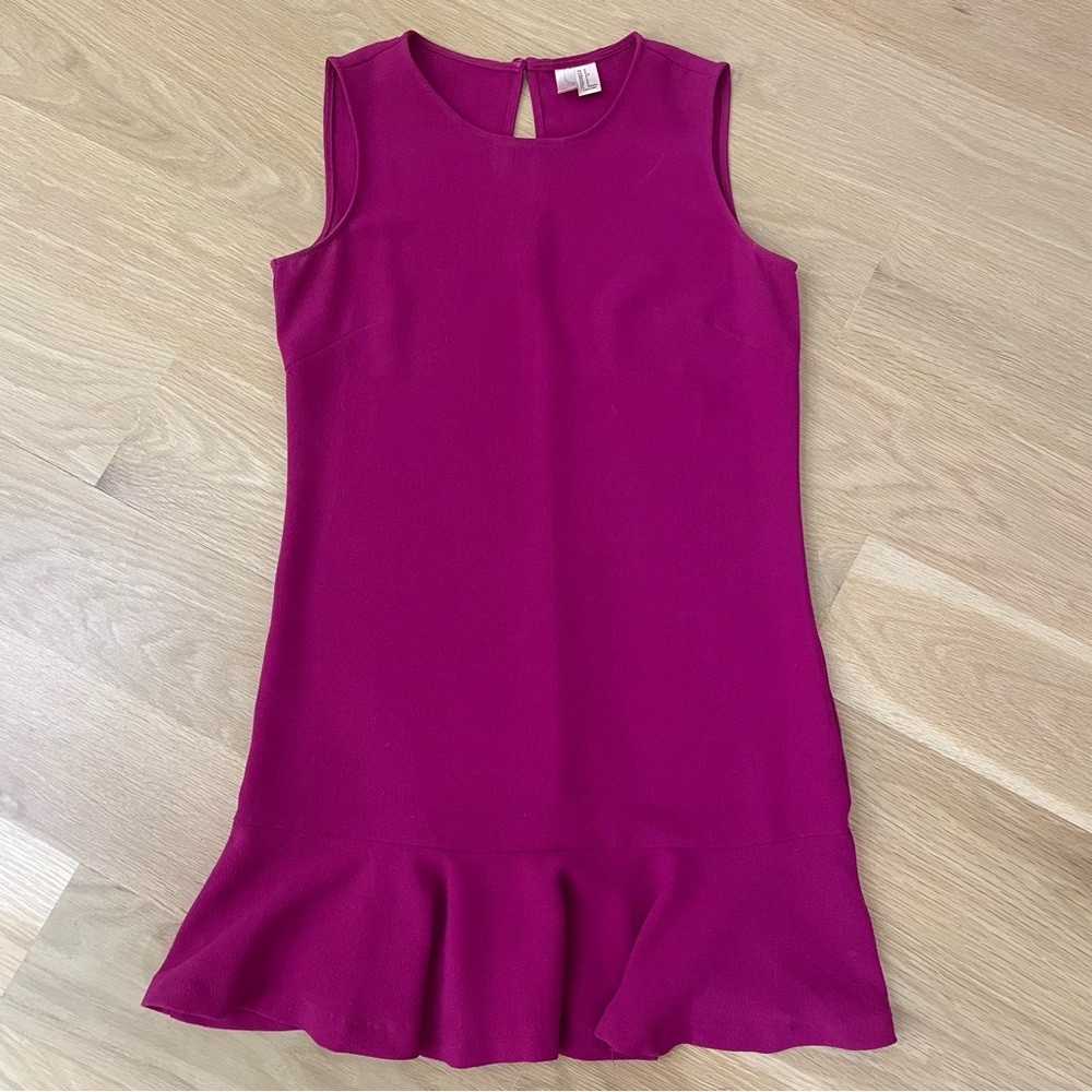 Pink purple ruffle hem dress size Small